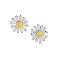 Daisies at Dawn Enamel Dress Stud Earrings by Sheila Fleet Jewellery