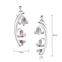 Bluebell 3-flower Drop Earrings in Pinkbell Enamel