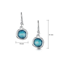 Lunar Sterling Silver Single Drop Earrings in Lichen Enamel