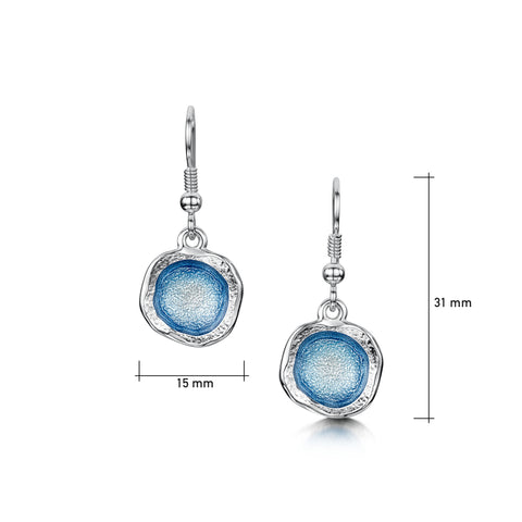 Lunar Single Drop Earrings in Lunar Blue Enamel