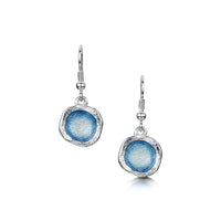 Lunar Sterling Silver Single Drop Enamel Earrings by Sheila Fleet Jewellery