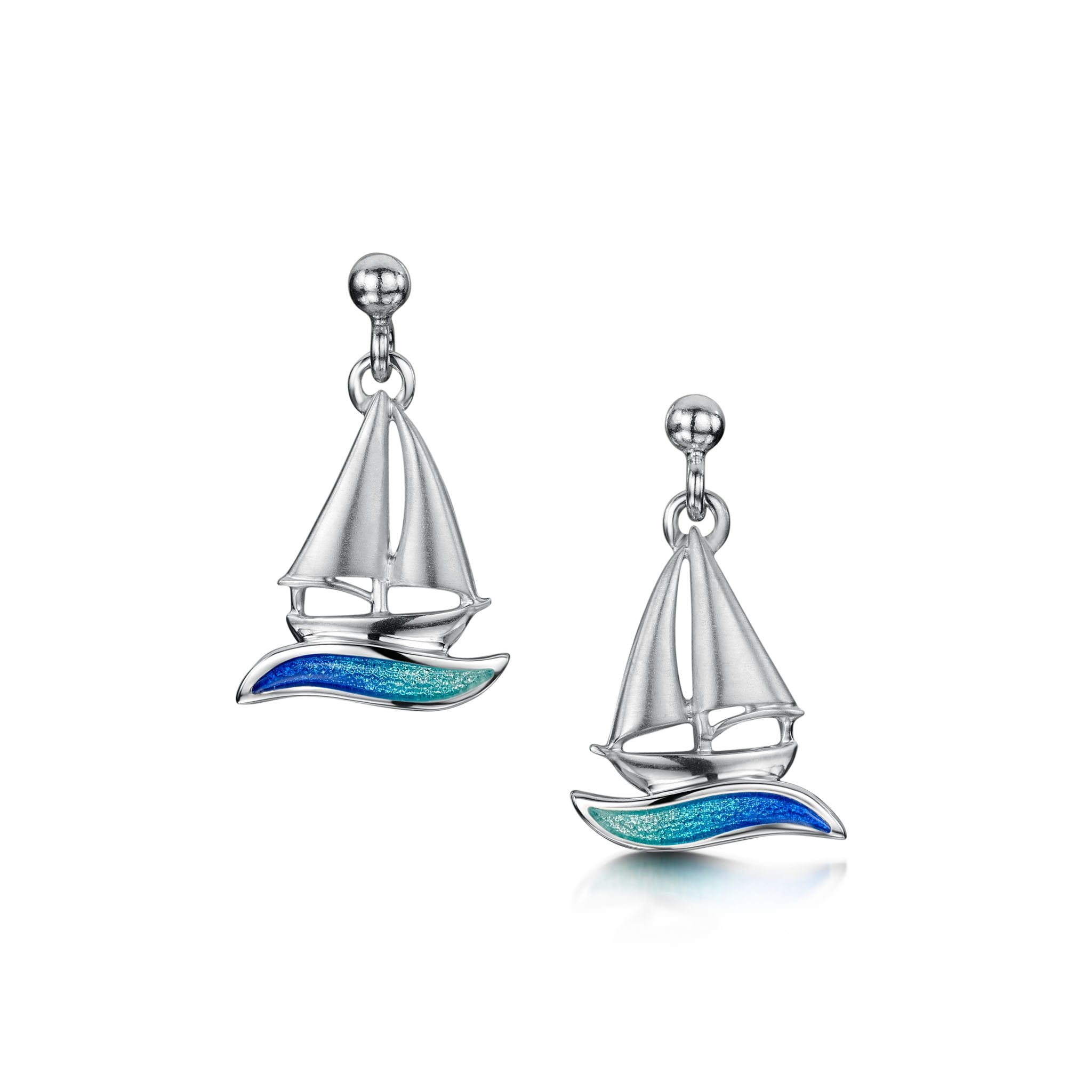 Sterling silver deals sailboat earrings