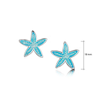 Starfish Stud Earrings in Shallows Enamel