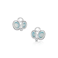 Arctic Stream Small Stud Earrings in Arctic Blue Enamel by Sheila Fleet Jewellery