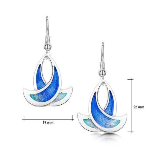 Summer Splash Enamel Drop Earrings by Sheila Fleet Jewellery