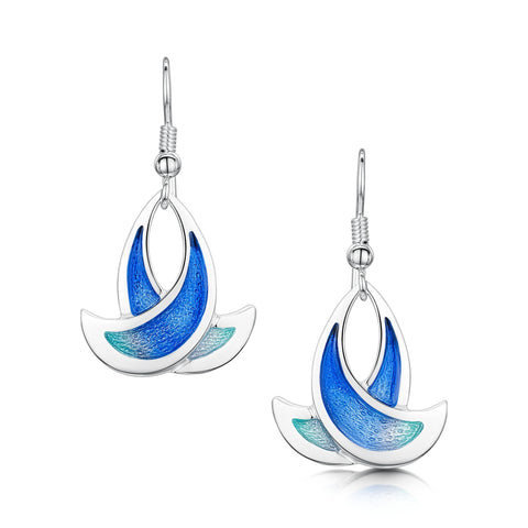 Summer Splash Enamel Drop Earrings by Sheila Fleet Jewellery