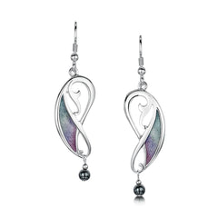 Mill Sands Enamel Drop Earrings with Hematite