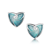 Turning Tides Stud Earrings in Storm Enamel by Sheila Fleet Jewellery