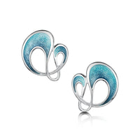 Storm Enamel Stud Earrings in Sterling Silver by Sheila Fleet Jewellery