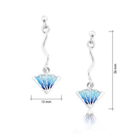 Ocean Enamel Small Drop Earrings by Sheila Fleet Jewellery