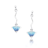 Ocean Enamel Small Drop Earrings by Sheila Fleet Jewellery