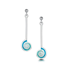 Skara Spiral Dress Drop Earrings by Sheila Fleet Jewellery