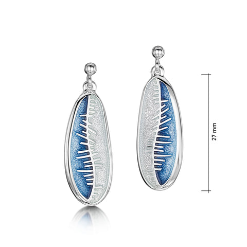 Skyran Dress Drop Earrings in Twilight Enamel