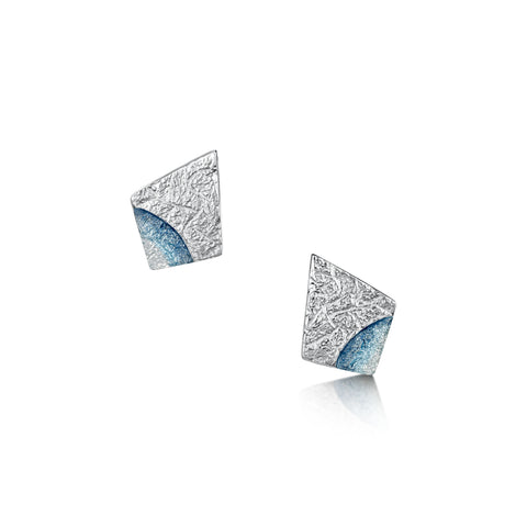 Standing Stones Enamel Stud Earrings in Sterling Silver by Sheila Fleet Jewellery