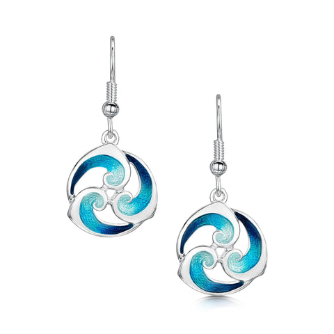 Breckon Drop Earrings in Sterling Silver by Sheila Fleet Jewellery