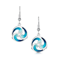 Breckon Drop Earrings in Sterling Silver by Sheila Fleet Jewellery
