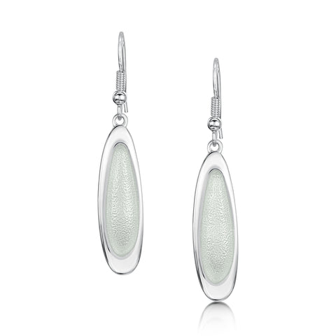 Shoreline Pebble Dress Drop Earrings in Crystal Enamel by Sheila Fleet Jewellery