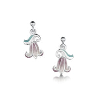 Bluebell Drop Earrings in Pinkbell Enamel by Sheila Fleet Jewellery