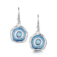 Brodgar Eye Enamelled Drop Earrings in Sterling Silver by Sheila Fleet Jewellery