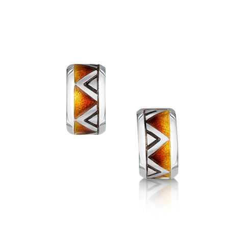 Skara Shard Enamel Stud Earrings in Sterling Silver by Sheila Fleet Jewellery