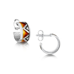 Skara Shard Enamel Stud Earrings in Sterling Silver by Sheila Fleet Jewellery