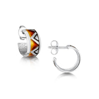 Skara Shard Enamel Stud Earrings in Sterling Silver by Sheila Fleet Jewellery