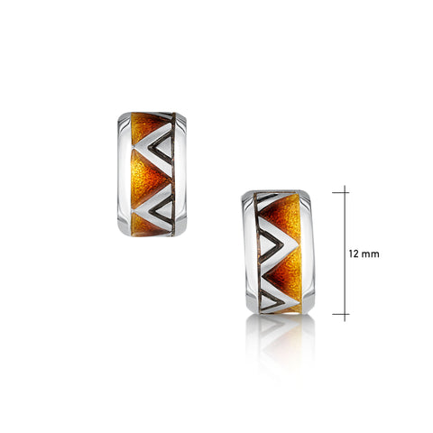 Skara Shard Enamel Stud Earrings in Sterling Silver by Sheila Fleet Jewellery