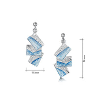 Flagstone Drop Earrings in Slate Enamel