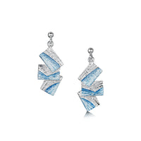 Flagstone Drop Earrings in Slate Enamel by Sheila Fleet Jewellery