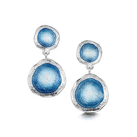 Lunar Sterling Silver Occasion Drop Enamel Earrings by Sheila Fleet Jewellery