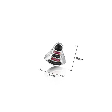 Bumblebee Hot Pink Small Lapel Pin in Sterling Silver by Sheila Fleet Jewellery