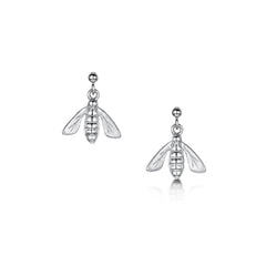 Honeybee Small Drop Earrings in Sterling Silver by Sheila Fleet Jewellery