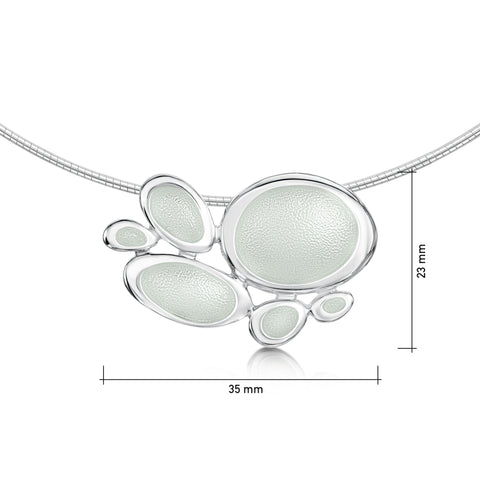 Shoreline Pebble Cluster Necklace in Crystal Enamel by Sheila Fleet Jewellery