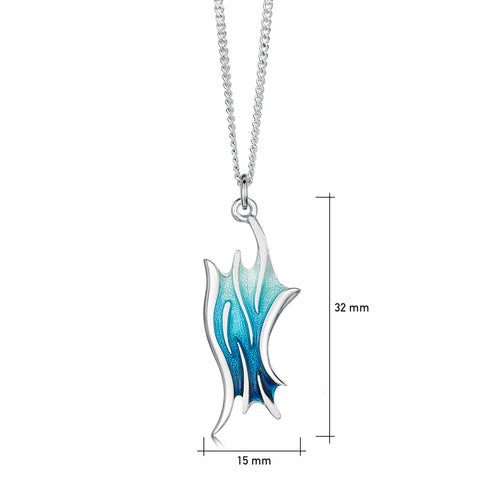 Sea Motion Small Pendant in Tempest Enamel