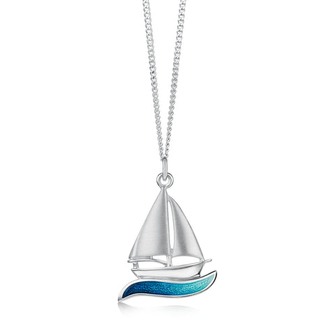 Orkney Yole Small Enamel Pendant in Sterling Silver by Sheila Fleet Jewellery