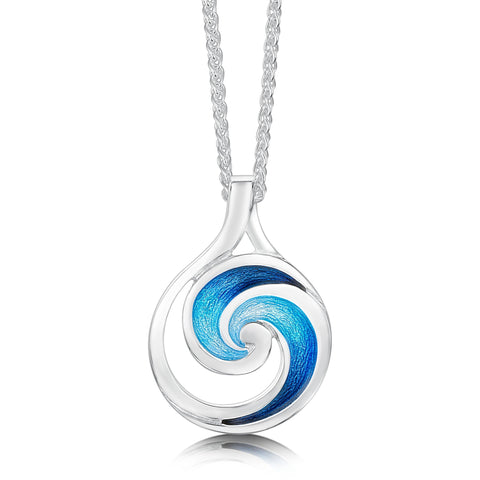 Pentland Enamel Drop Pendant in Sterling Silver