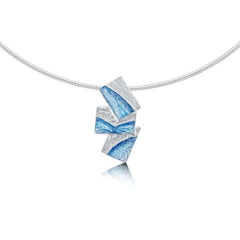 Flagstone Small Necklace in Slate Enamel by Sheila Fleet Jewellery