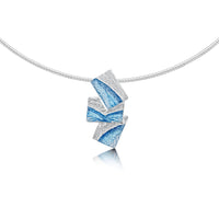 Flagstone Small Necklace in Slate Enamel by Sheila Fleet Jewellery