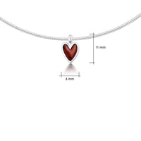 Secret Hearts Enamel Necklace in Sterling Silver by Sheila Fleet Jewellery