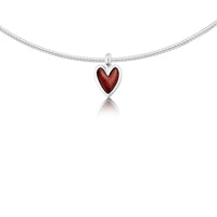 Secret Hearts Enamel Necklace in Sterling Silver by Sheila Fleet Jewellery
