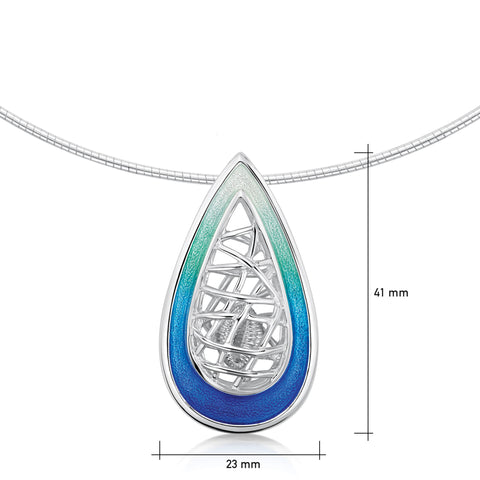 Tidal Treasures Necklace in Ocean Hue Enamel