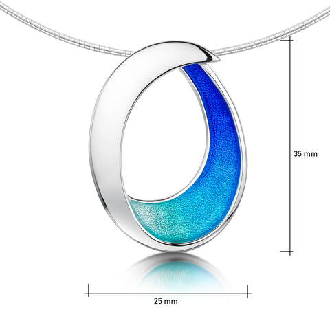 Sea & Surf Necklace in Ocean Hue Enamel
