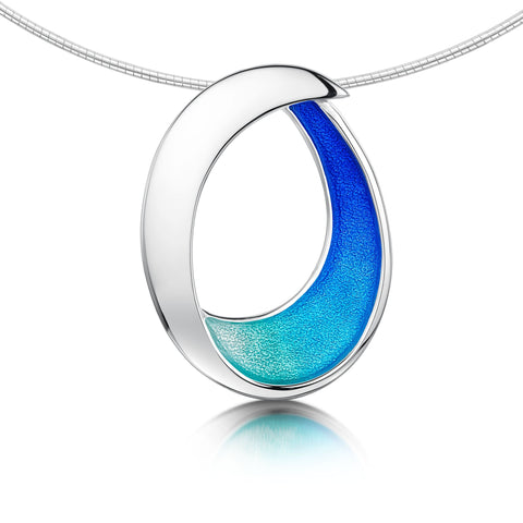 Sea & Surf Necklace in Ocean Hue Enamel by Sheila Fleet Jewellery