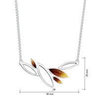 Seasons Silver Necklace in Autumn Enamel by Sheila Fleet Jewellery