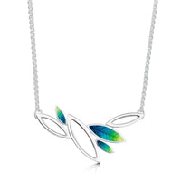 Seasons Silver Necklace in Spring Enamel by Sheila Fleet Jewellery