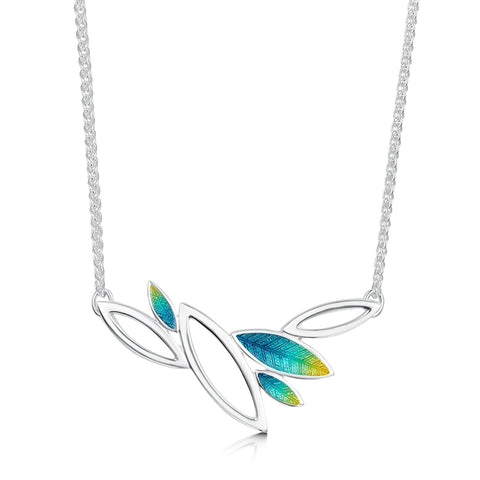 Seasons Silver Necklace in Summer Enamel by Sheila Fleet Jewellery