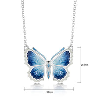 Holly Blue Butterfly Enamel Necklace by Sheila Fleet Jewellery