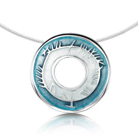 Skyran Silver Dress Necklace in Storm Enamel by Sheila Fleet Jewellery