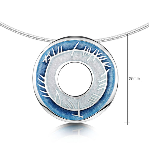 Skyran Enamel Dress Necklace in Sterling Silver by Sheila Fleet Jewellery