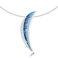 Skyran ‘Moon’ Enamel Dress Necklace in Sterling Silver by Sheila Fleet Jewellery